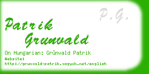 patrik grunvald business card